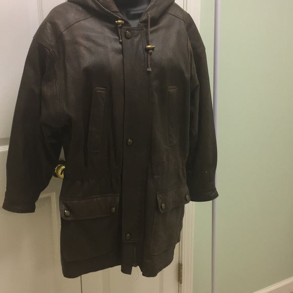 Direct Action New York Jackets & Blazers - Vintage leather hooded quarter length jacket.